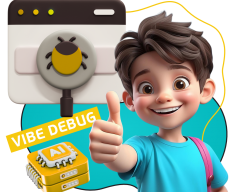 Тестирование & Vibe Debug. Охотники за багами - КИБЕРшкола программирования для детей, компьютерные курсы для школьников, начинающих и подростков - KIBERone г. Урай